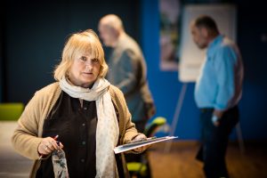 UTSATT: Meklingsfristen er utsatt for ansatte i Nettbuss. Her er Forbundsleder Jane Brekkhus Sæthre underveis i meklingen.