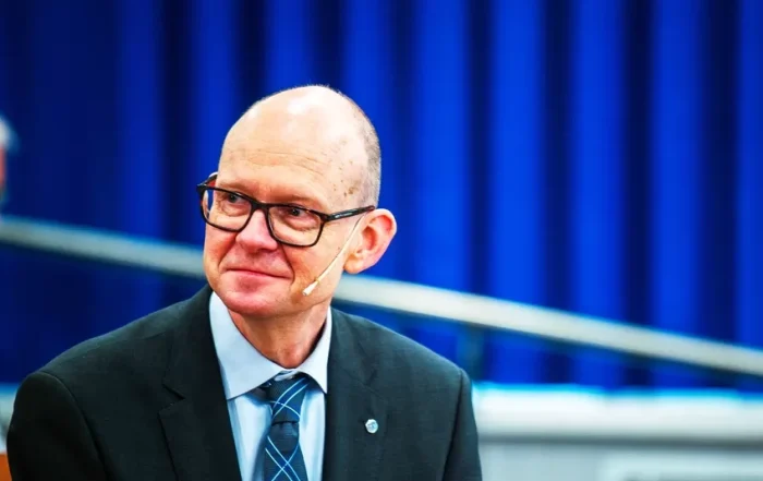 Leder Geir Axelsen i Teknisk beregningsutvalg redegjorde fredag for de viktigste premissene for årets lønnsoppgjør. FOTO: Jan-Erik Østlie