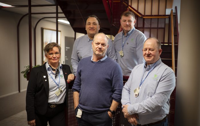 I GANG: NJFs forhandlingsutvalg i bussoppgjøret består av Monica Kravdal, Tor Egil Pålerud, Morten Holm, Kay Børresen og Callum Gullaug-Volle